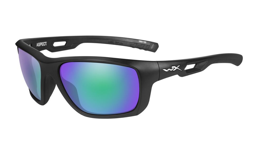 Wiley X Wx Aspect Emerald Lens, Matte Black ACASP07
