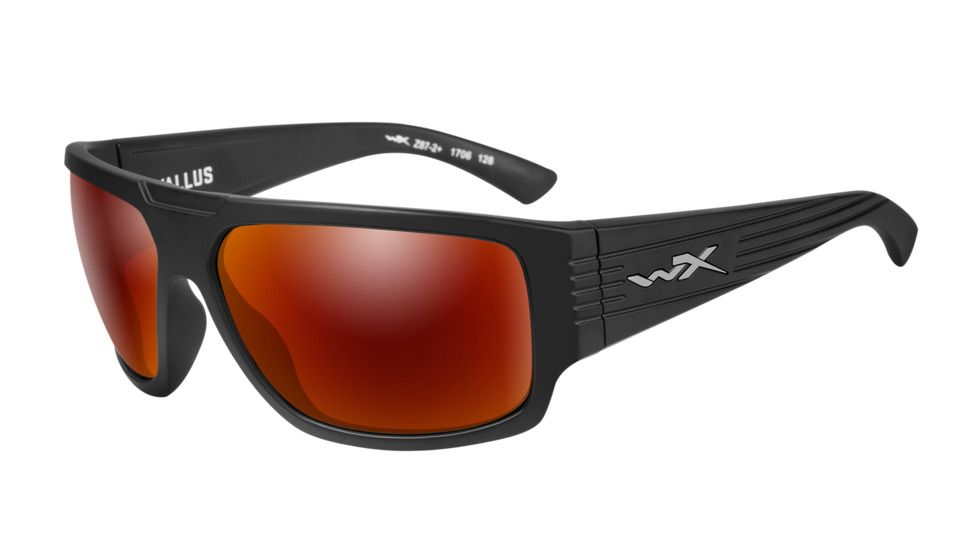 Wiley X Wx Vallus Crimson Lens, Matte Black ACVLS05