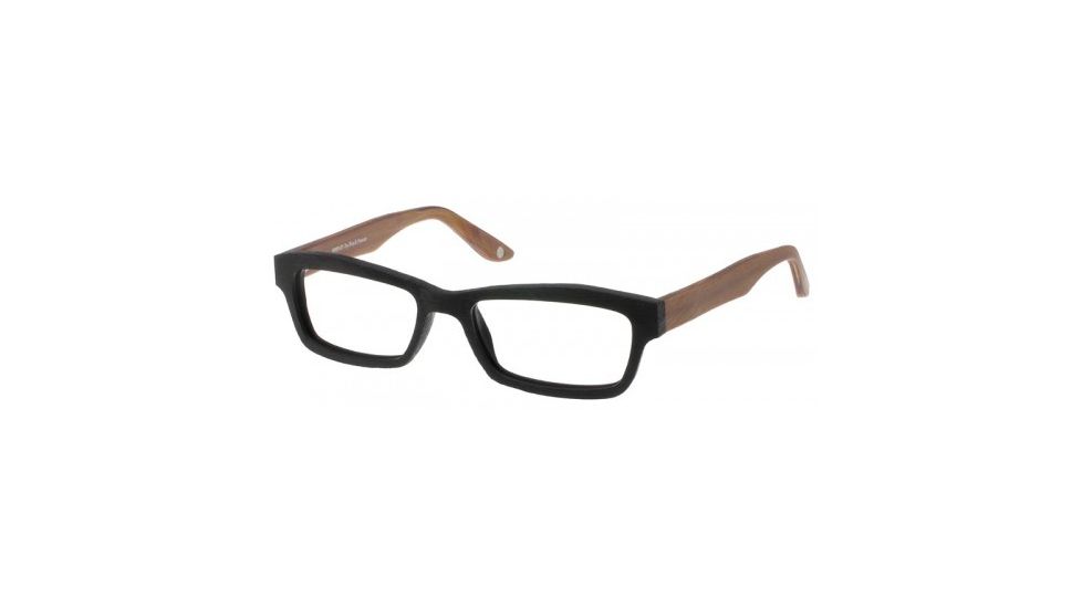 Wood U? 704 Bifocal Rx Eyeglasses - Black-Nutmeg Violet Frame, Black-Nutmeg Violet, 53-18-145 WD704BF