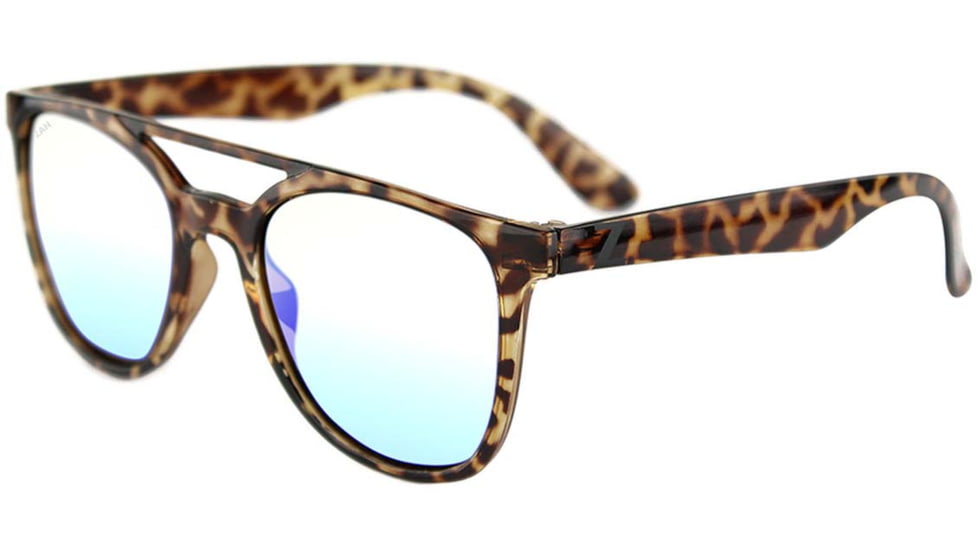 Zan Headgear Levee Sunglasses, Brown Tortoise Frame, Clear Blue Light Lens, EZLE001B