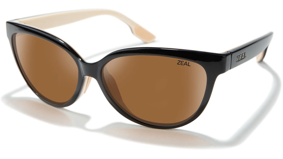 Zeal Optics Ande Plant-Based Cat-Eye Fashion Polarized Sunglasses, Coffee/Copper, Medium, 11837