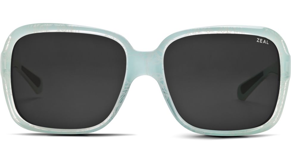 Zeal Optics Hadley Womens Sunglasses, Sky Blue Gloss Frame and Polarized Dark Grey Lens 10411