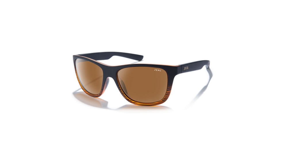 Zeal Optics Radium Polarized Sunglasses, Torched Woodgrain 11434