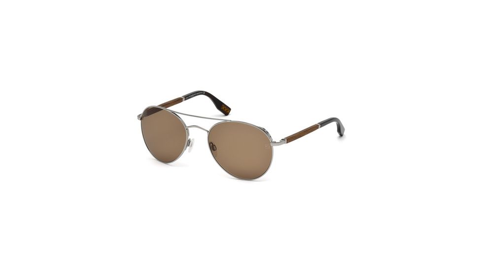 Zegna Couture ZC0002 Sunglasses - Shiny Gun Metal Frame Color