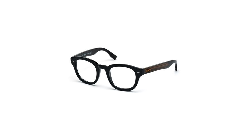 Zegna Couture ZC5005 Eyeglass Frames - Shiny Black Frame Color