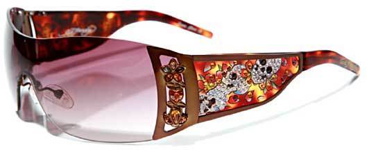Ed Hardy Skull & Cherry Blossoms Sunglasses EHS-022 . Ed  display picture 3